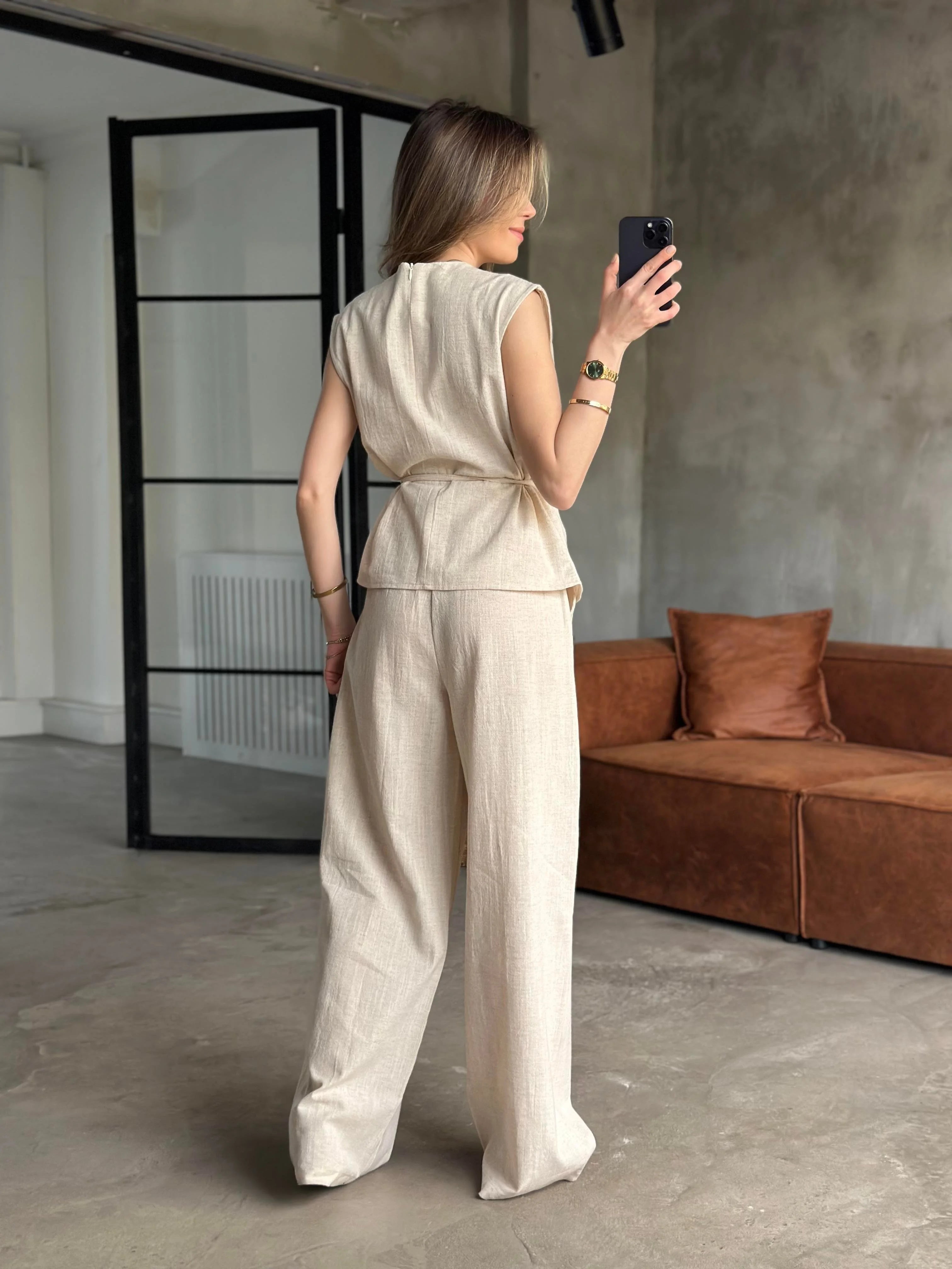 Ensemble d’été 100% Lin – Chic, Léger & Made in Turkey
