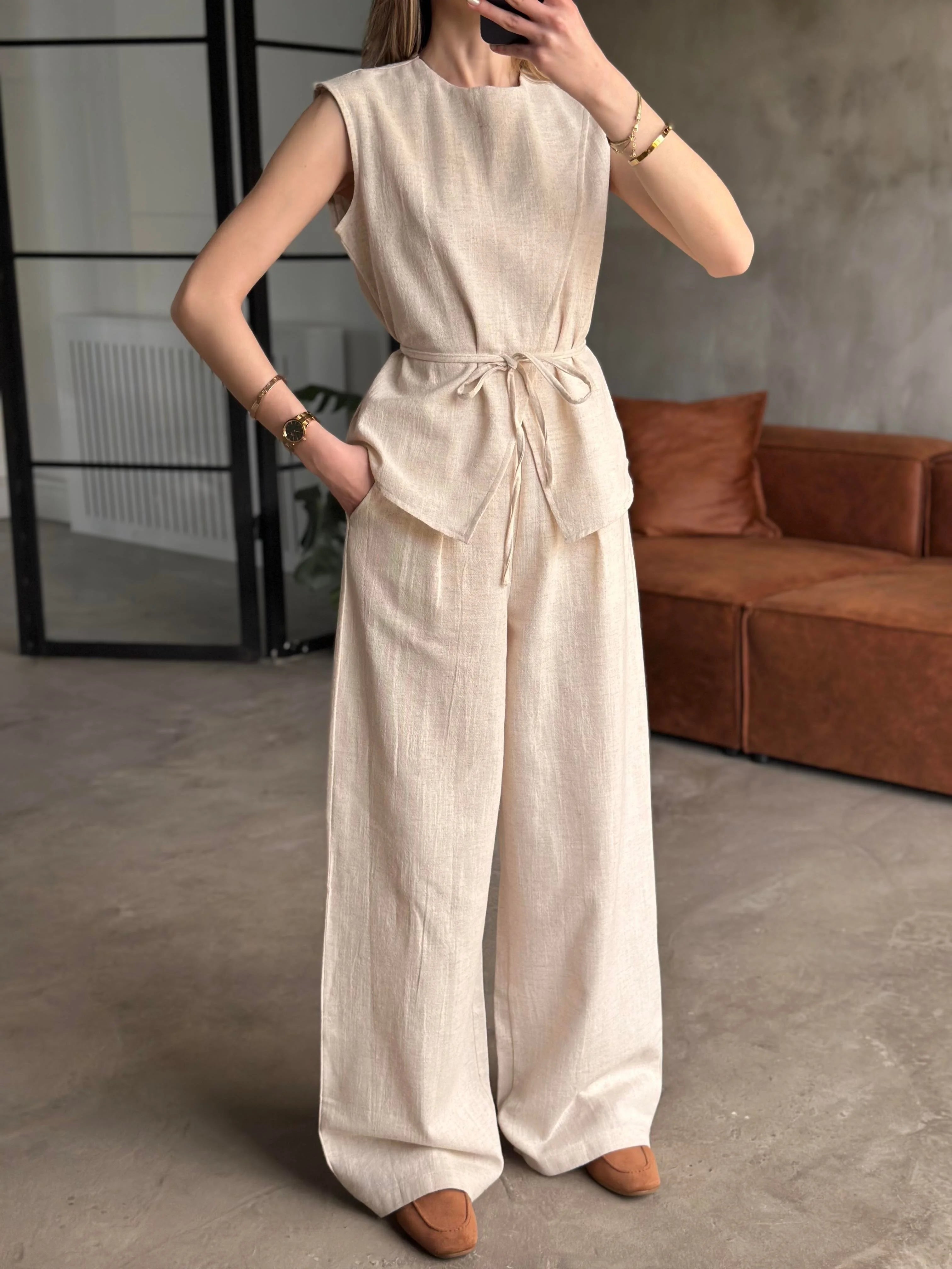 Ensemble d’été 100% Lin – Chic, Léger & Made in Turkey