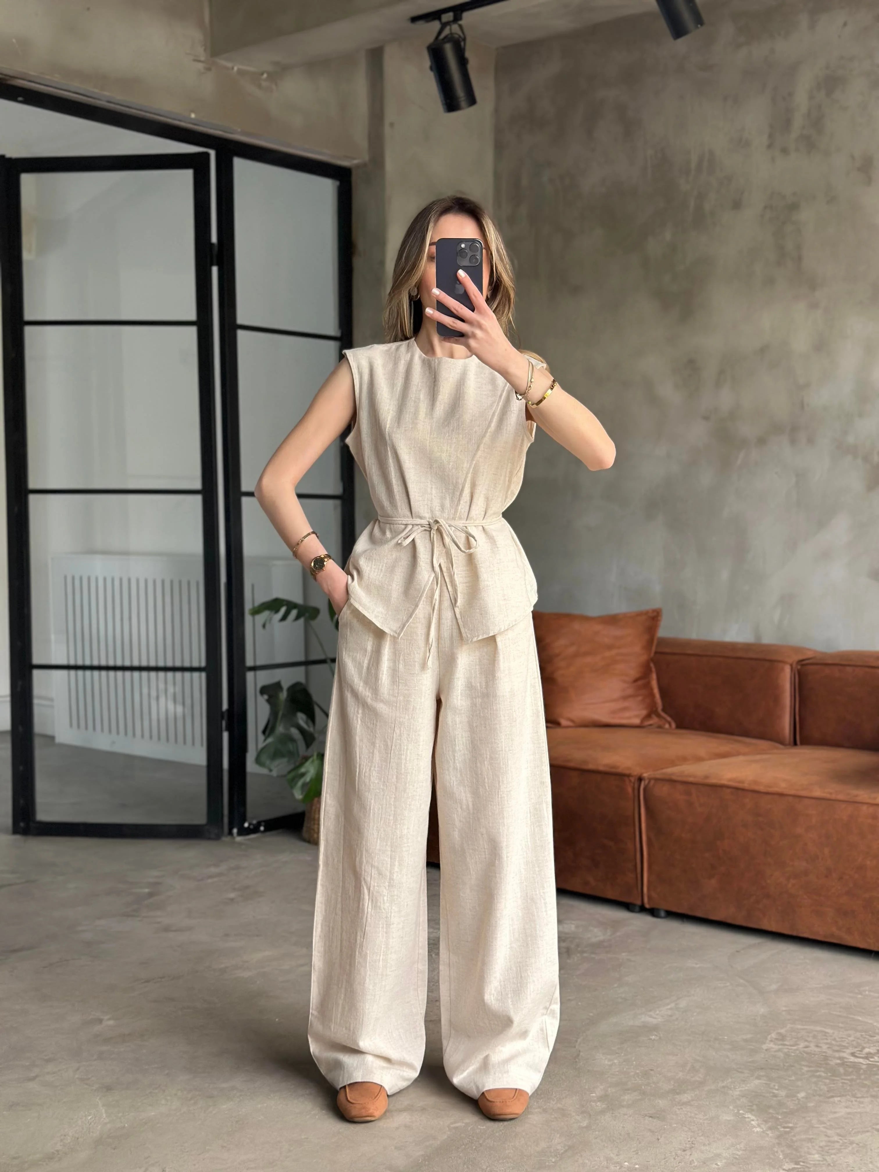 Ensemble d’été 100% Lin – Chic, Léger & Made in Turkey