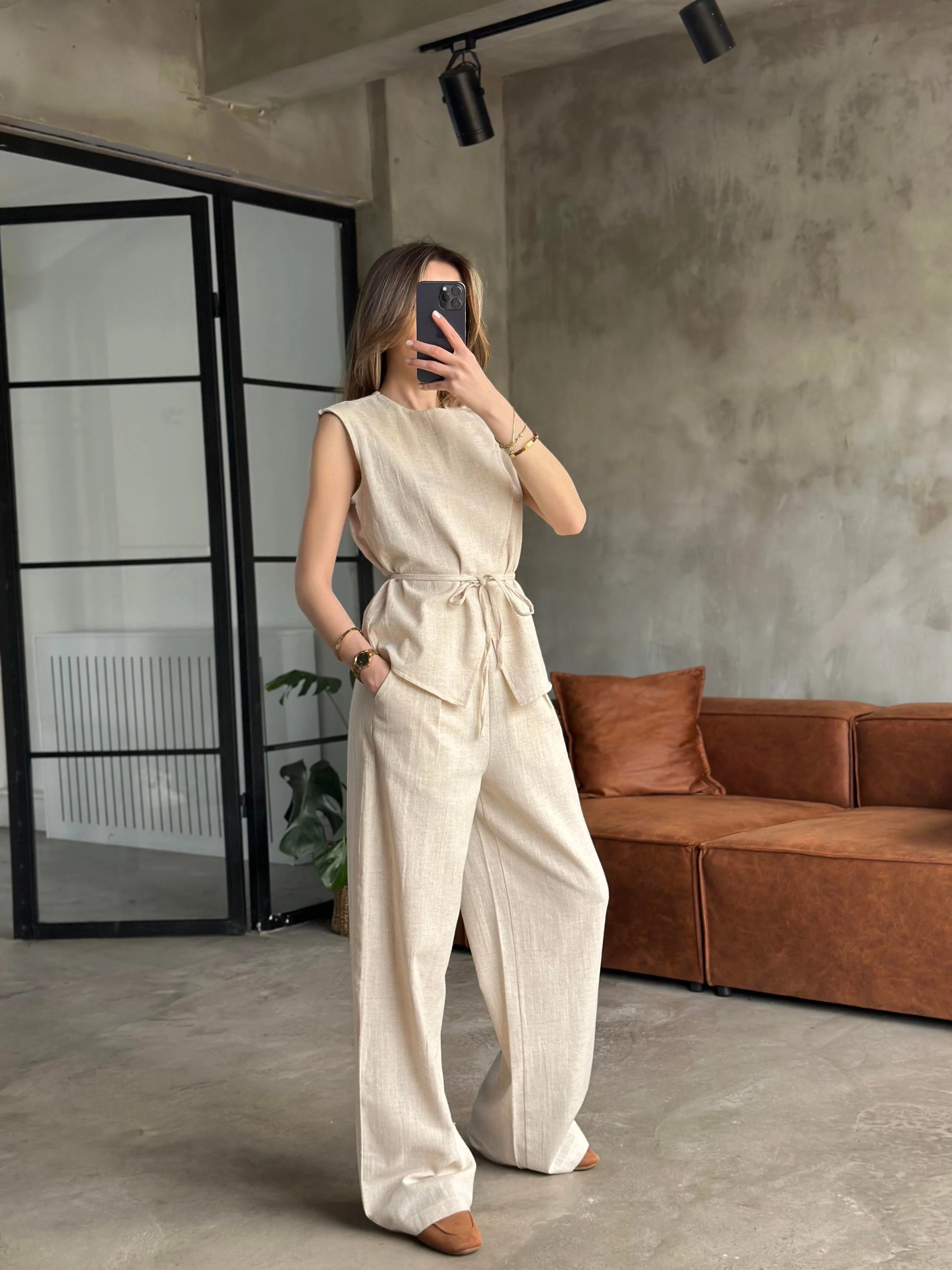 Ensemble d’été 100% Lin – Chic, Léger & Made in Turkey